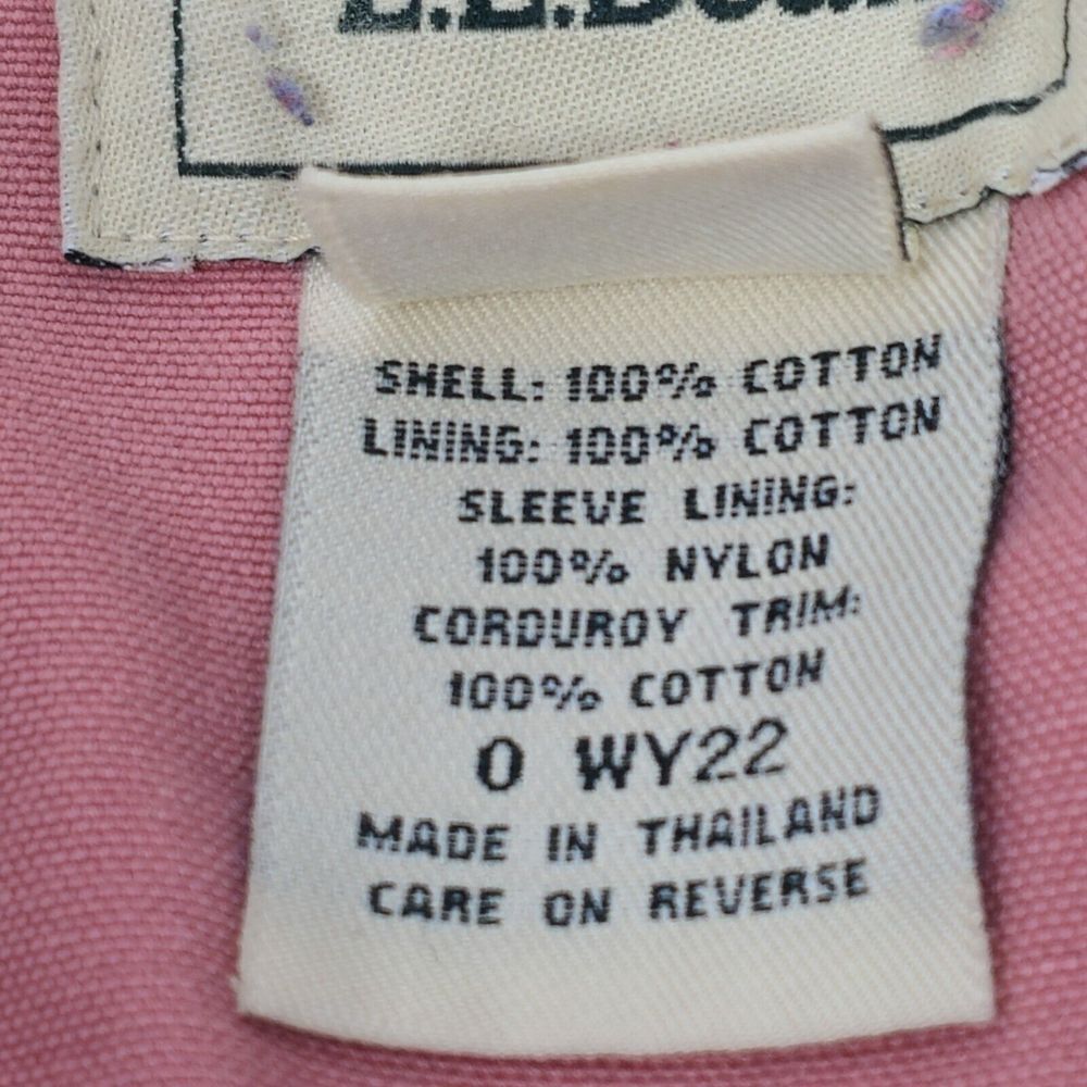 VTG LL Bean Chore Barn Field Coat Jacket Womens Medium Rose Pink 0 WY22 90s Coat - Picture 7 of 12